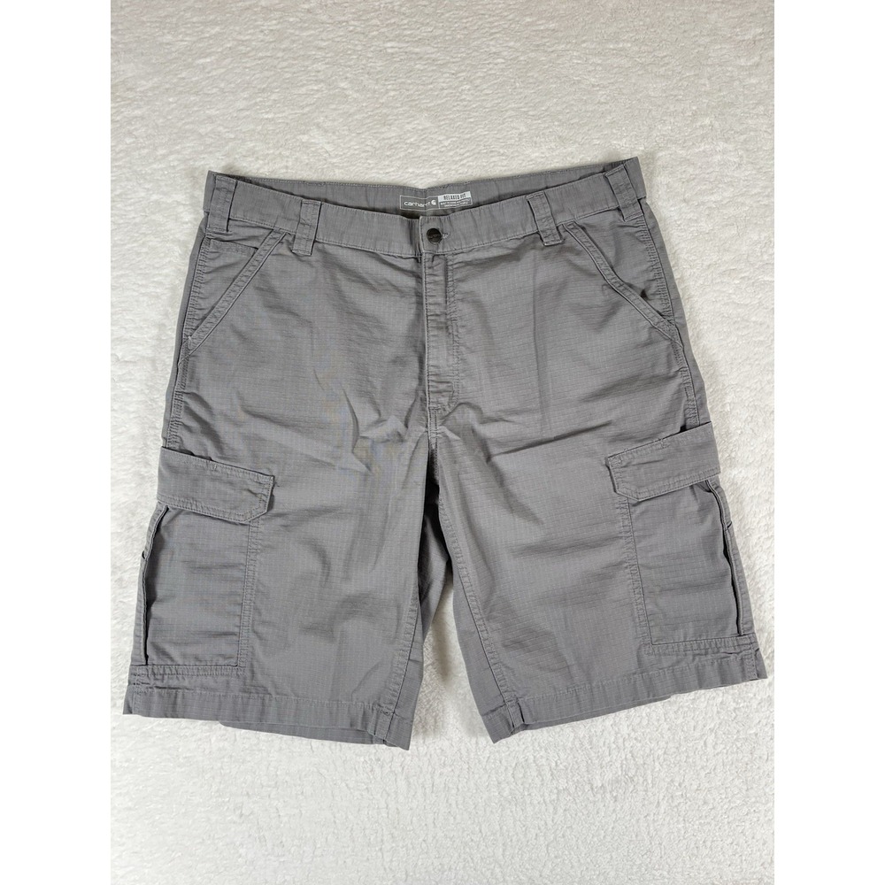 Carhartt Force 103543 Braxton Relaxed Fit Gray Cargo Shorts Ripstop Men's Sz 40 - Picture 4 of 11